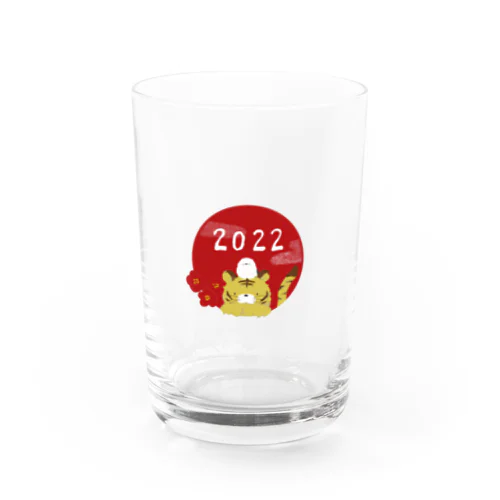 シマエナガとトラちゃん 2022  Water Glass