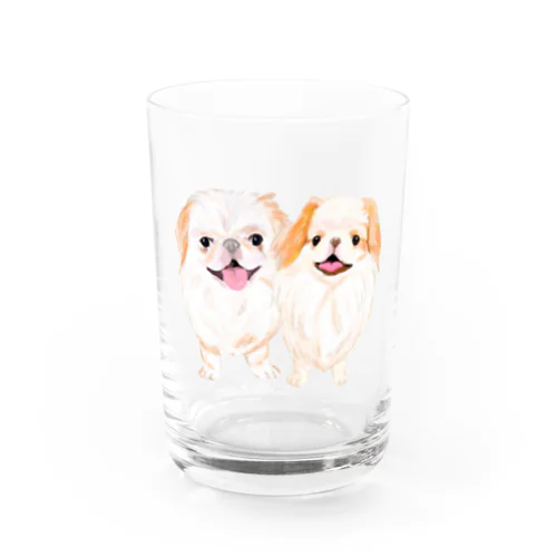 仲良し狆ちゃん Water Glass