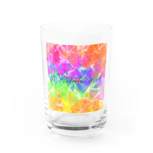 A Wonderful World Water Glass