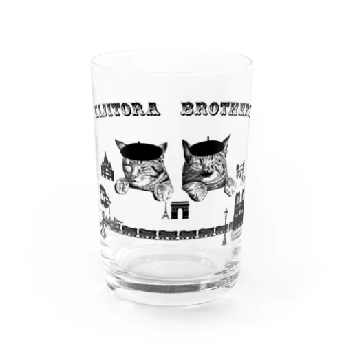 KIJITORA BROTHERS🐱Donation Items for cats きじとら兄弟🐱ひげねこ🐱凱旋門 エッフェル塔 ノートルダム大聖堂🐱 Water Glass