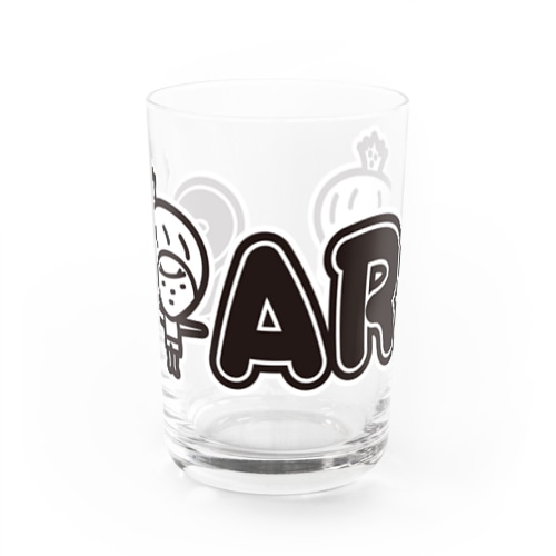 START きく　黒文字バージョン Water Glass