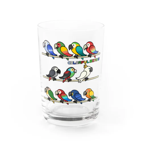 COLORFUL BIRDS Water Glass