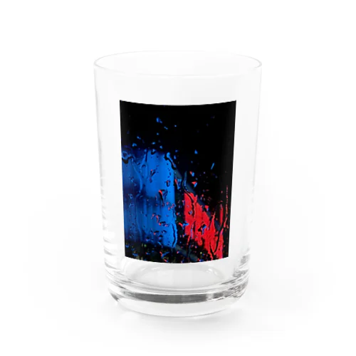 Blue & Red Water Glass