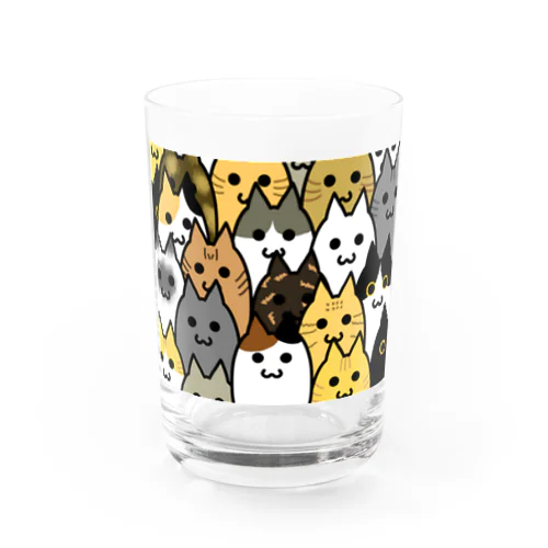 猫いっぱい Water Glass