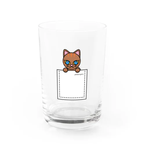 ねこ　pokenyan　ミケにゃん Water Glass