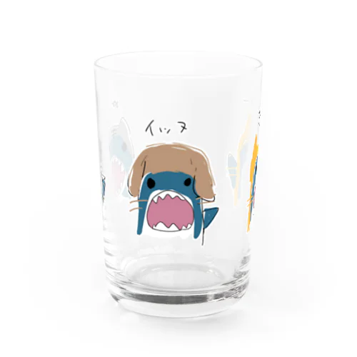 さめトリオ Water Glass