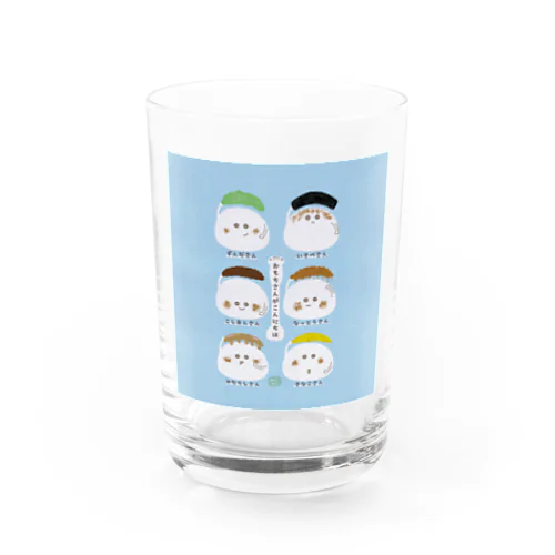 おもちさんがこんにちは Water Glass