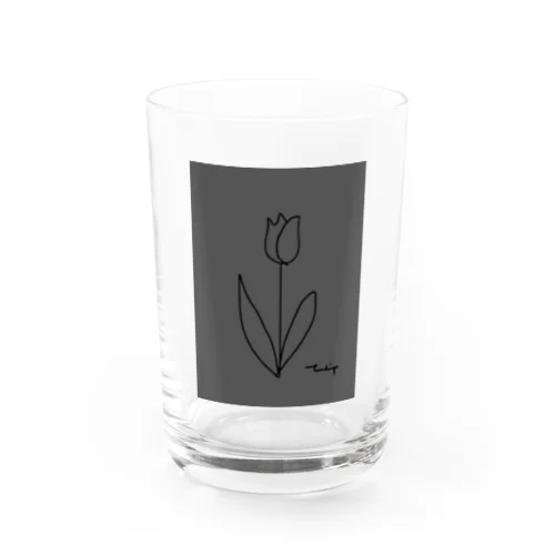 dark Gray green Water Glass