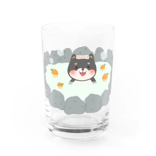 温泉黒柴さん Water Glass