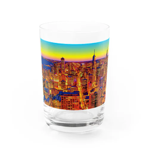 アメリカ 夕暮れのシカゴ グラス