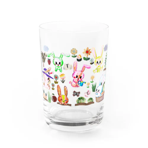 うさぎの畑模様 Water Glass