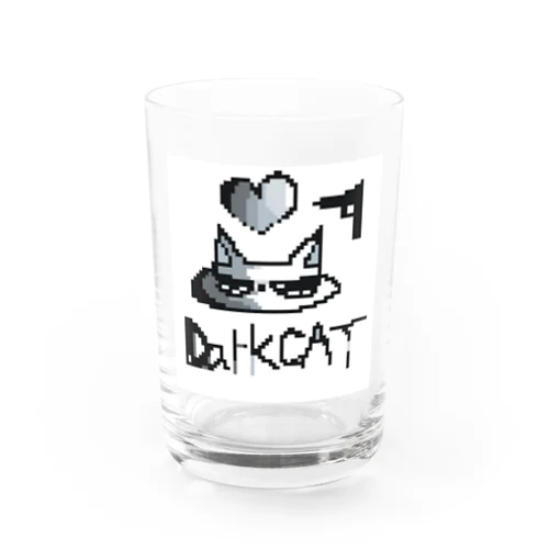 ドット絵ダークキャット Water Glass