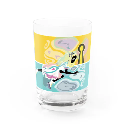 Alice in Wonderland Water Glass