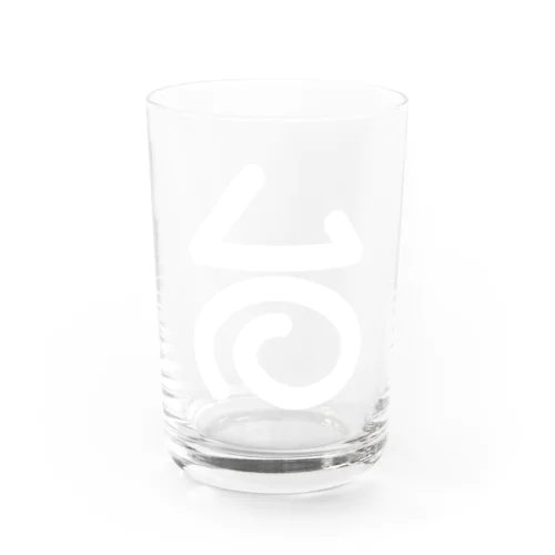 台温泉のロゴ（白） Water Glass