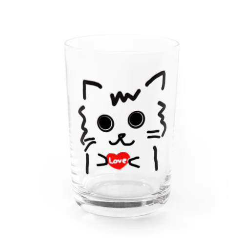 ハート猫 Water Glass