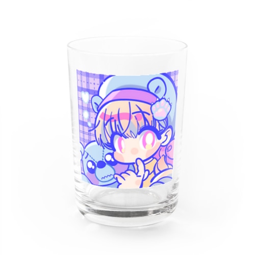 ゆめかわクマの女の子 Water Glass