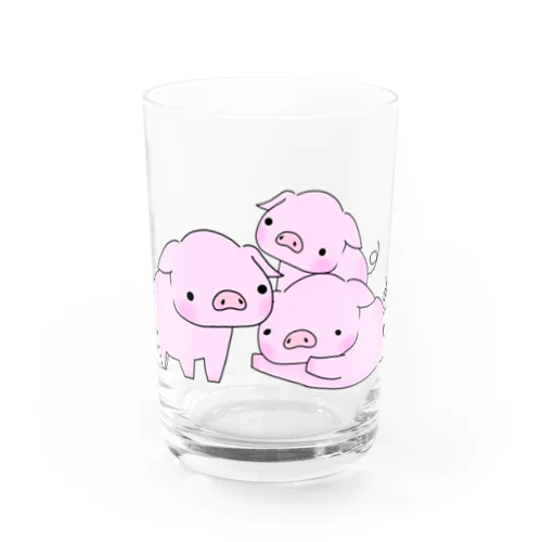 3匹のこぶた Water Glass