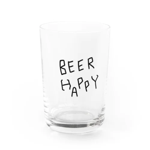 Beer Happy Water Glass