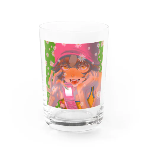 かわいいちゃん Water Glass