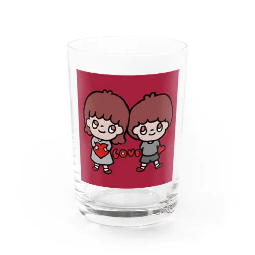 女の子男の子 Water Glass