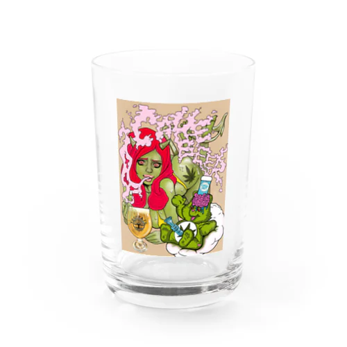 Care beer girl  Water Glass