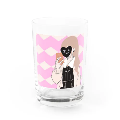 顔隠し自撮りちゃん Water Glass