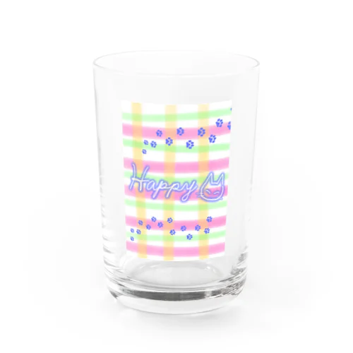 Happy猫 Water Glass