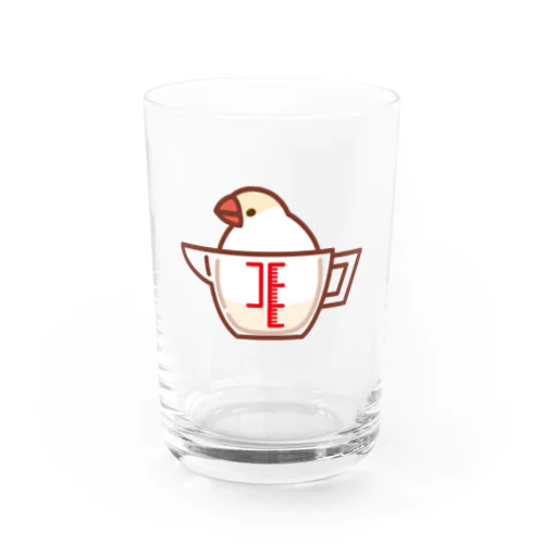 計量される文鳥 Water Glass