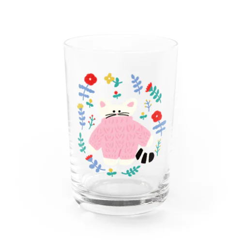 flower cat Water Glass