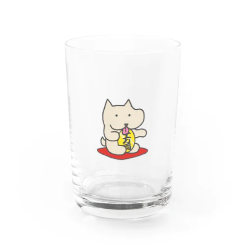 招き犬 Water Glass