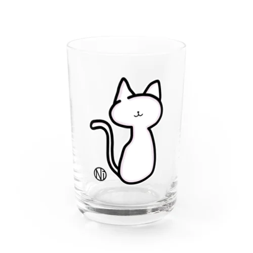 ねこNiコ(シロ) Water Glass