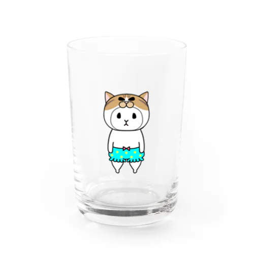 猫っかぶりウッサ氏【派手】 Water Glass