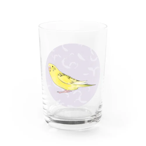 お空を見つめるセキセイインコちゃん【まめるりはことり】 Water Glass