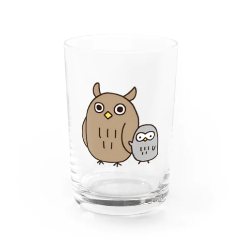 ふくろうふーさんとくーちゃん Water Glass