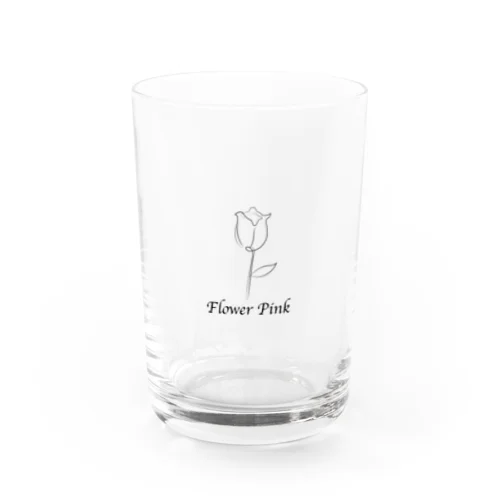 Flower Pink Water Glass