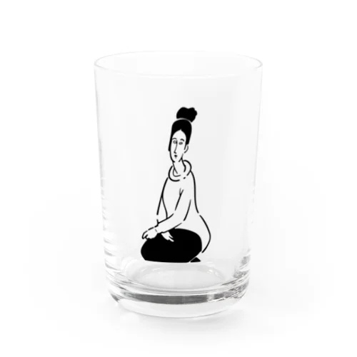 『黄色いセーターを着たジャンヌ・エビュテルヌ』 Water Glass