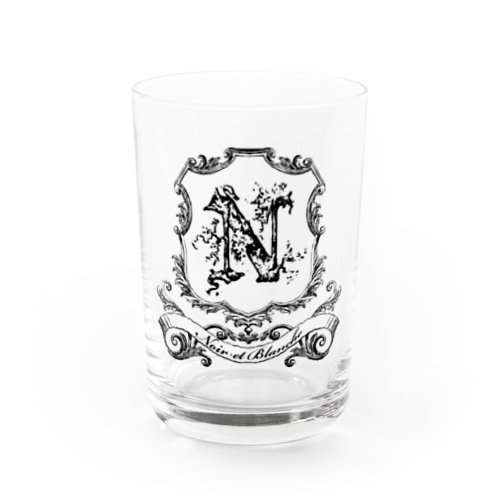 noir et blanche ブランドロゴ Water Glass
