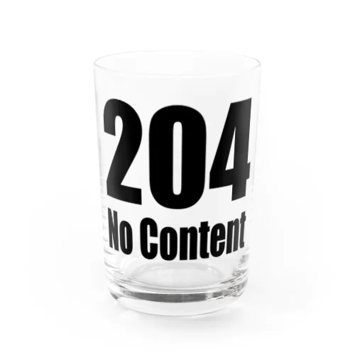 204 No Content Water Glass