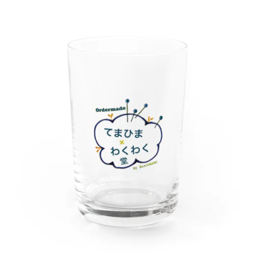 てまひま×わくわく堂オリジナルロゴ Water Glass