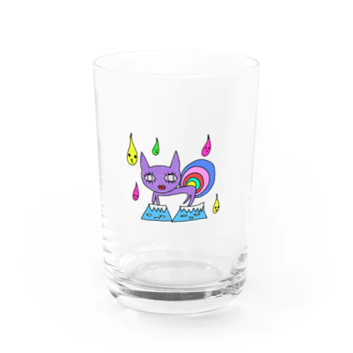 化け猫(山) Water Glass