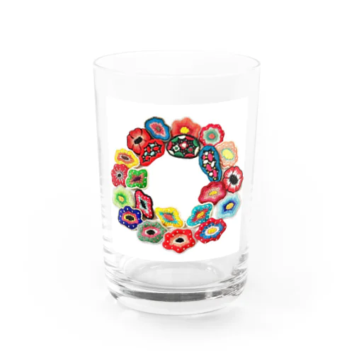 këkeの刺繍プリントグッズ Water Glass