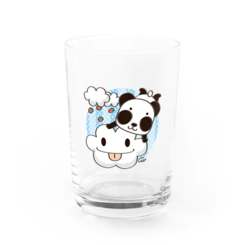 ワンポイント ズレちゃんとくもちゃん Water Glass