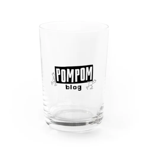 PomPomBlog Logo（black） グラス