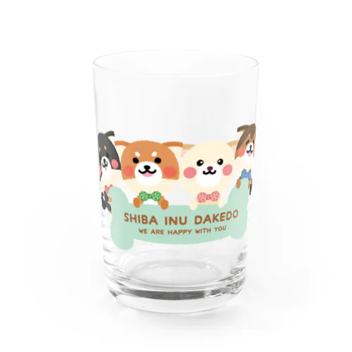 HAPPY４柴犬 Water Glass