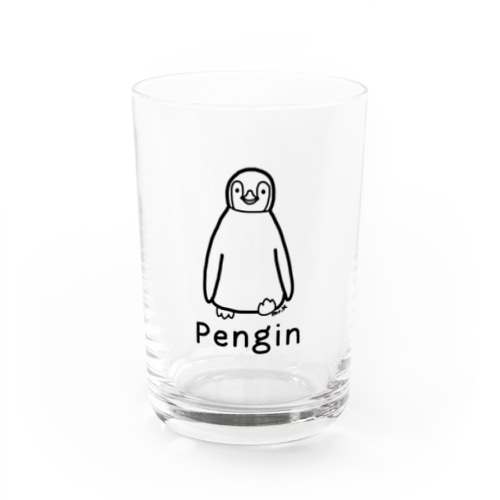 Pengin (ペンギン) 黒デザイン Water Glass