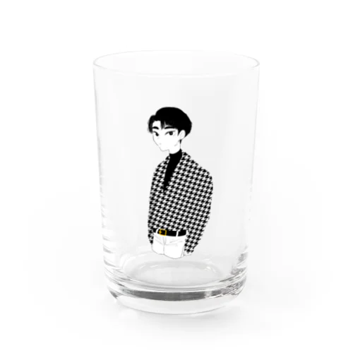 千鳥格子さん Water Glass