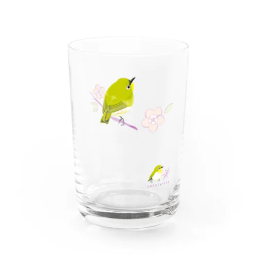 春告鳥 うぐいす色のメジロ スケッチ 0536 グラス