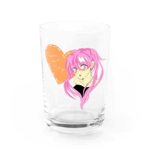 ピンク髪の女の子。 Water Glass