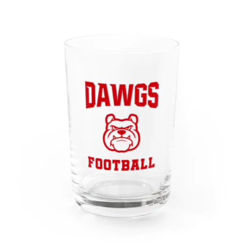 DAWGS_RED Water Glass