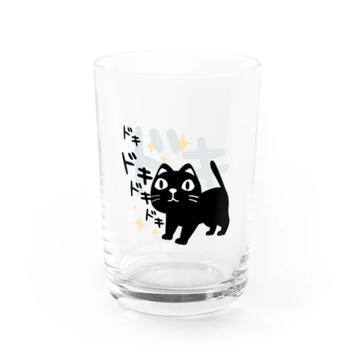 ワンポイント やみねこ ろっぽはドキドキB Water Glass